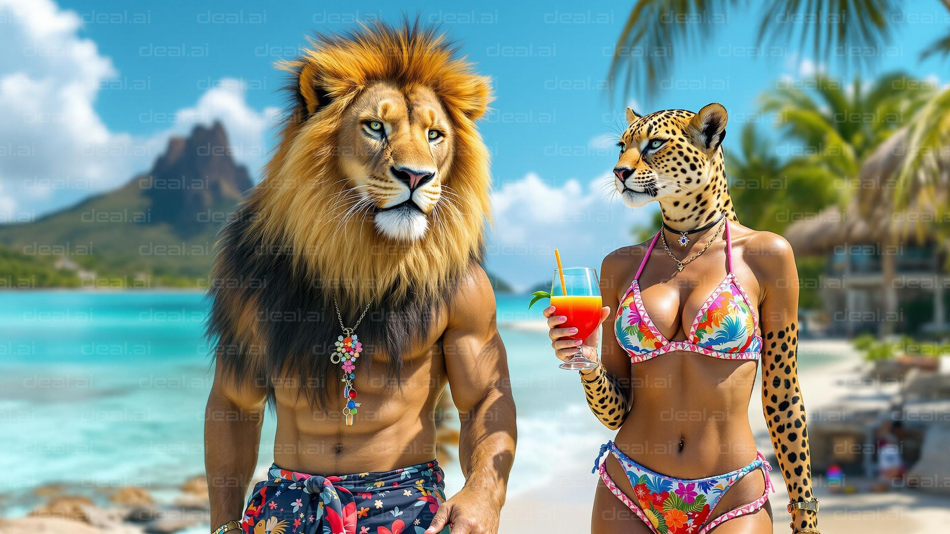 Tropical Lion and Cheetah Vacation