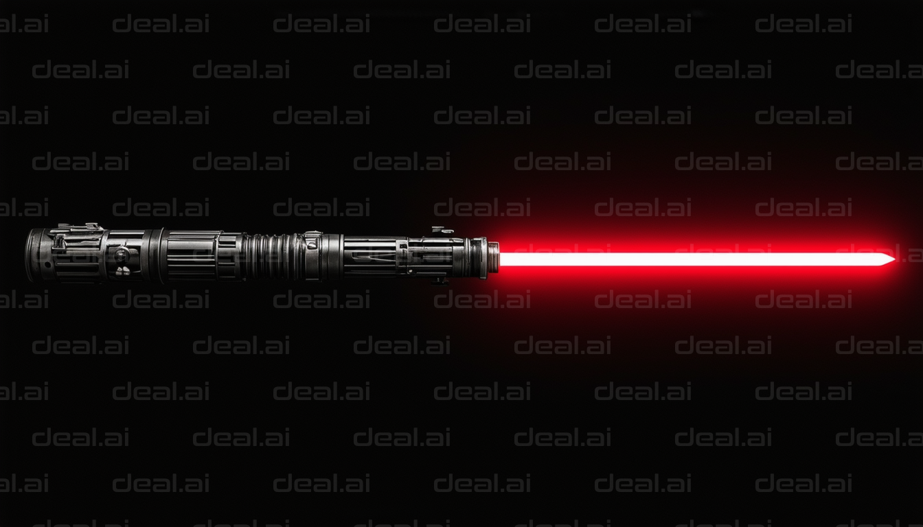 Red Lightsaber in the Darkness