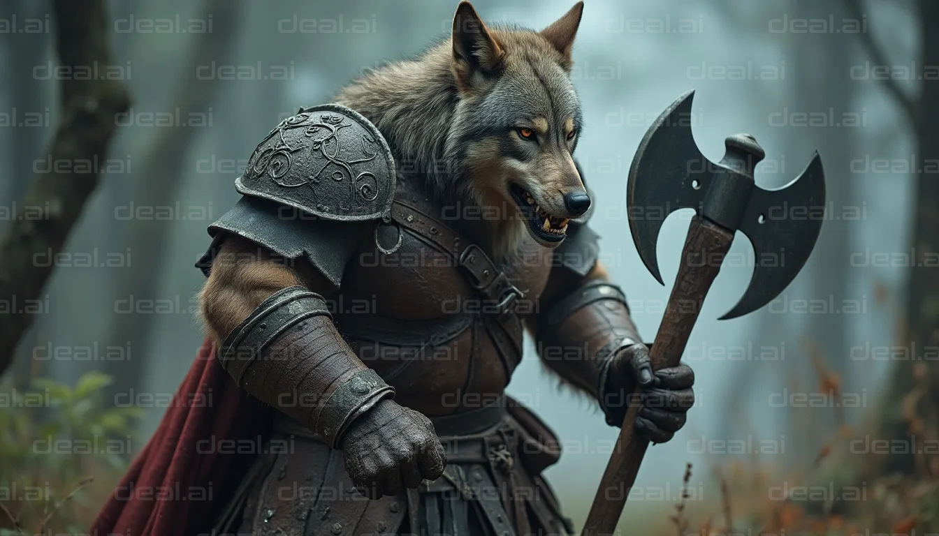 Armored Wolf Warrior in Forest
