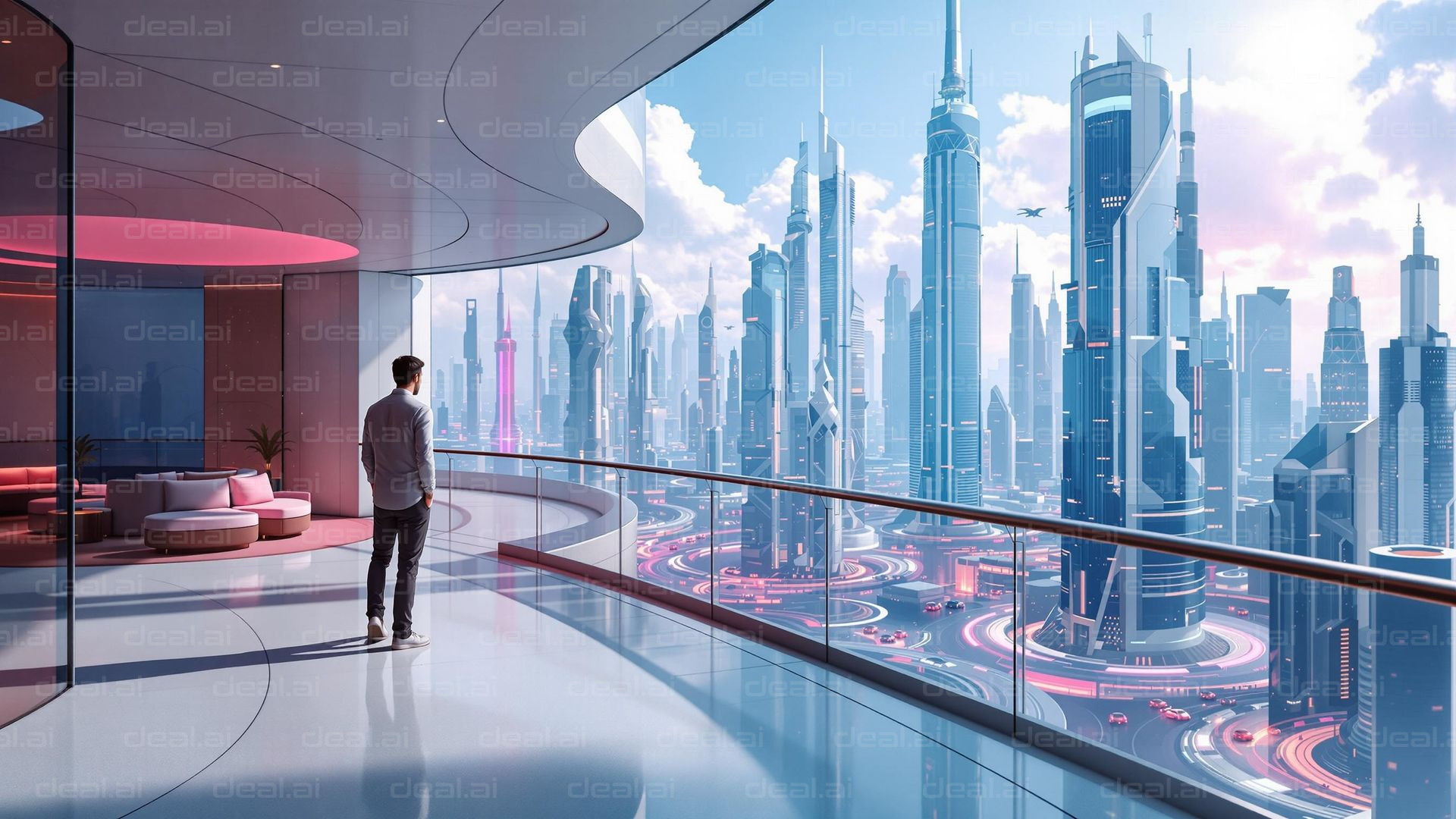 Futuristic Cityscape View