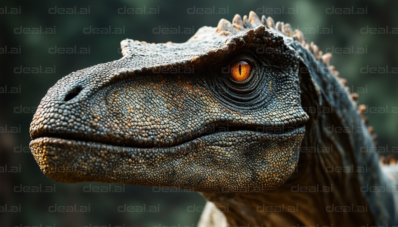 "Close-up of a Fierce Dinosaur"