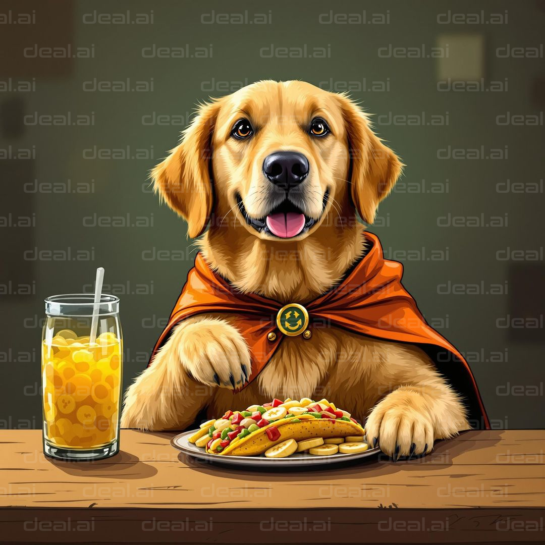 Superdog Enjoys a Taco Feast