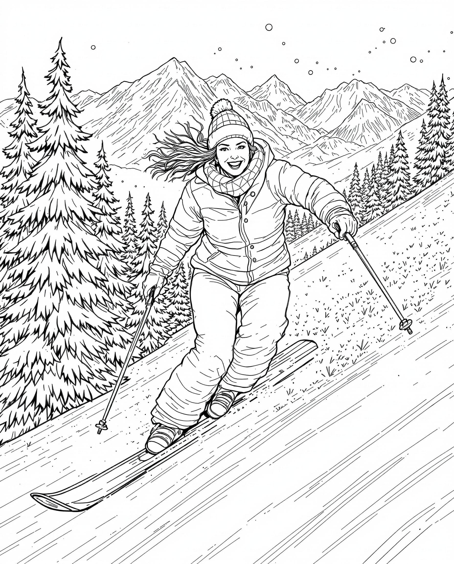 Joyful Skiing Adventure