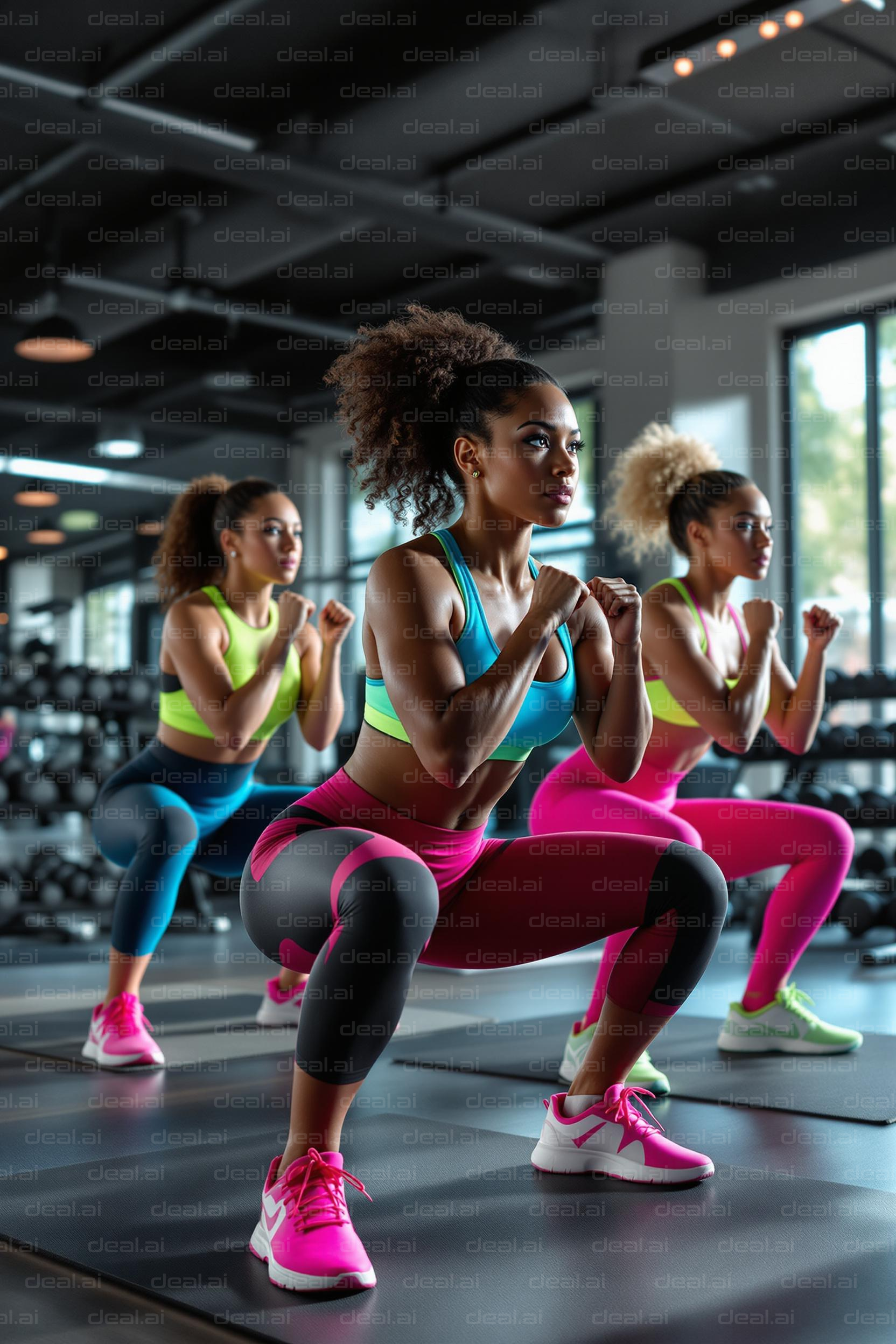 Women Exercising in Sync