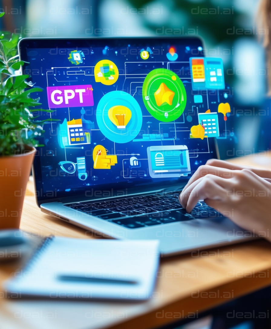 "Exploring AI Tools on Laptop"