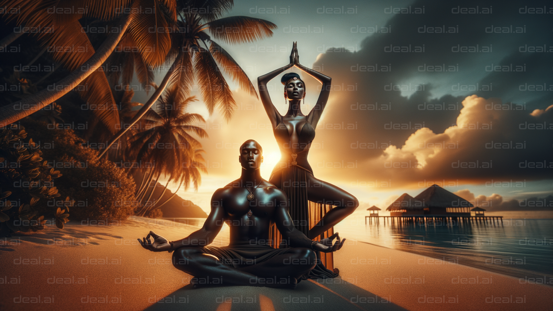 Sunset Yoga by the Beach