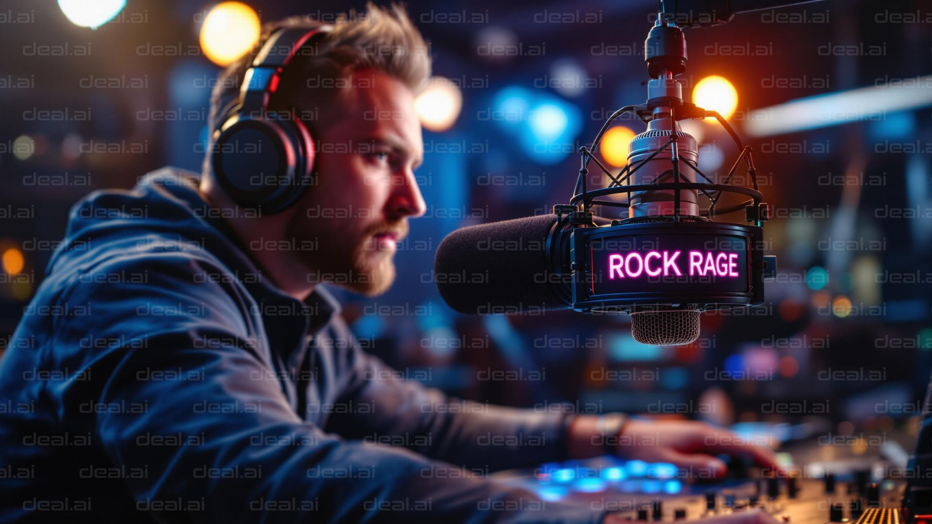 DJ in Action at Rock Rage Radio