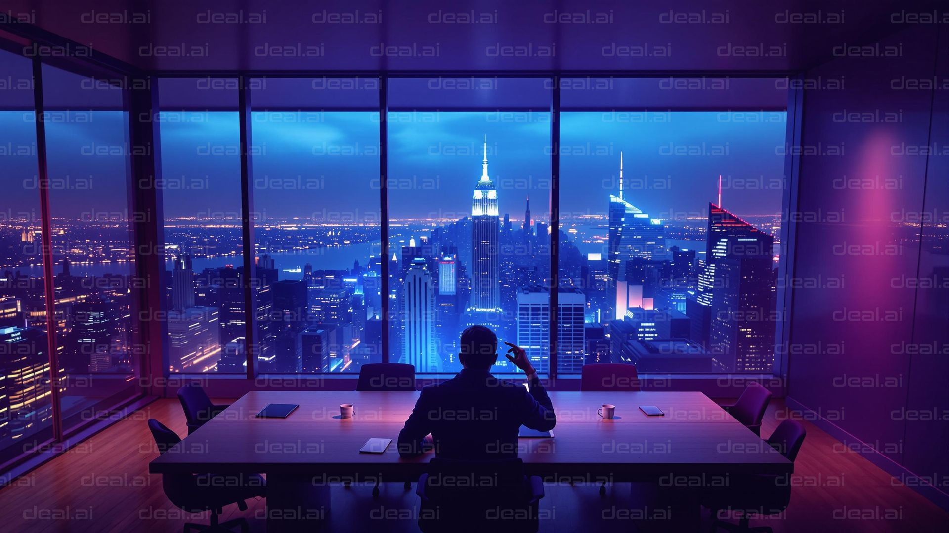Cityscape from Office Window
