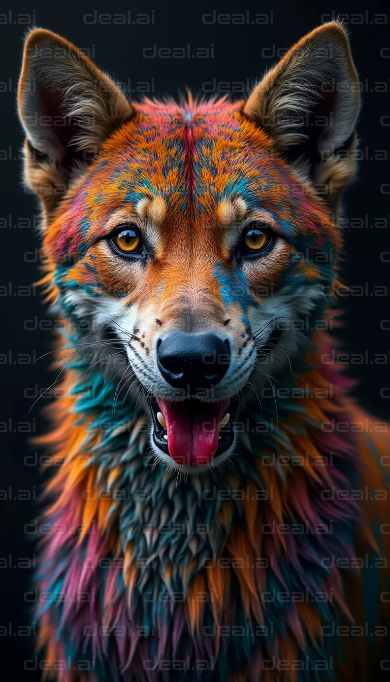 Colorful Canine Portrait