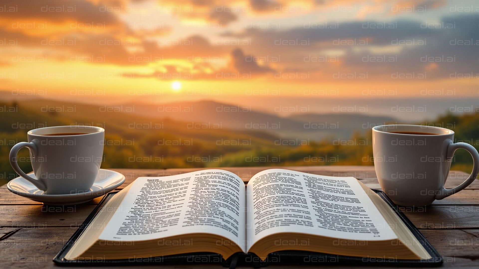 "Peaceful Reading at Sunrise"