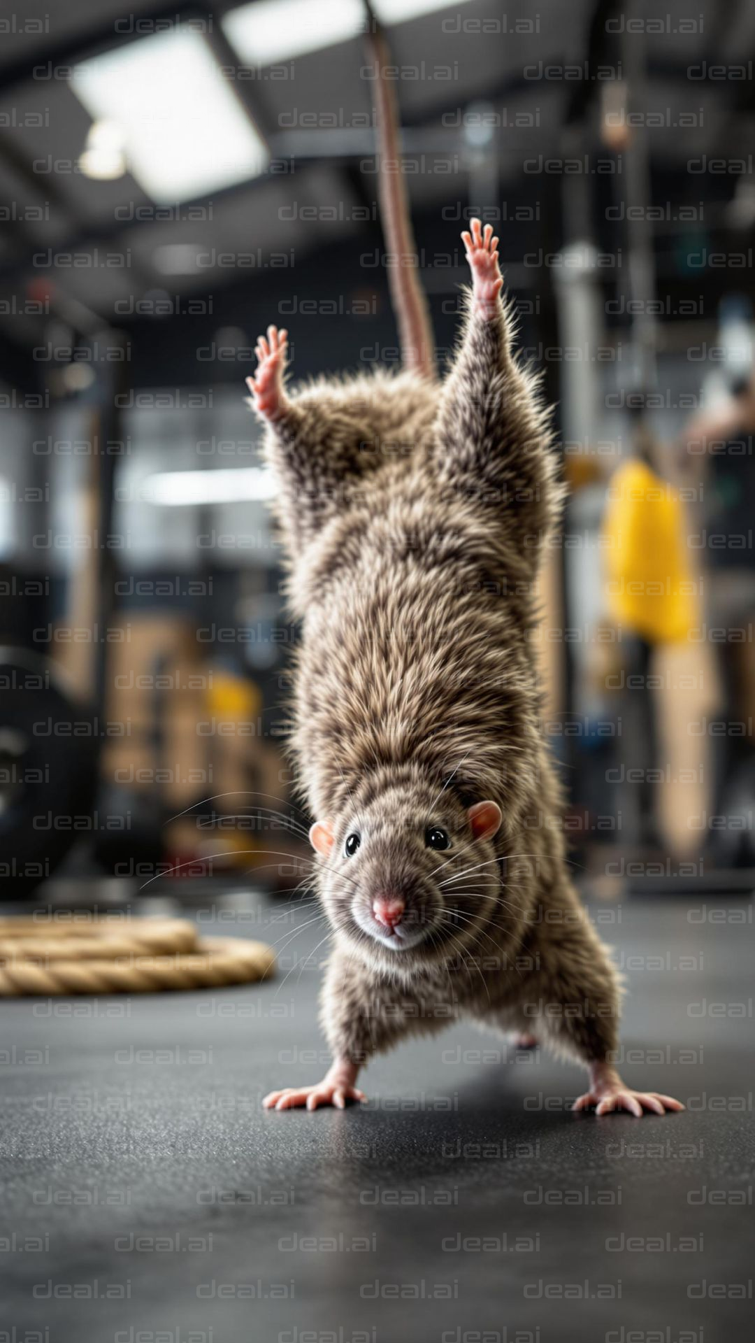 Gym Rat on Paw-Stand!