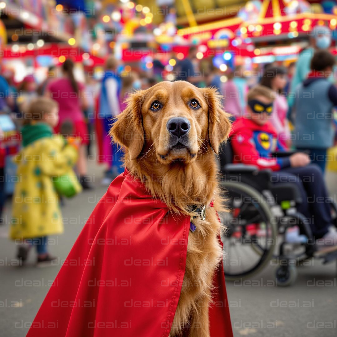 Super Dog at the Festive Carnival