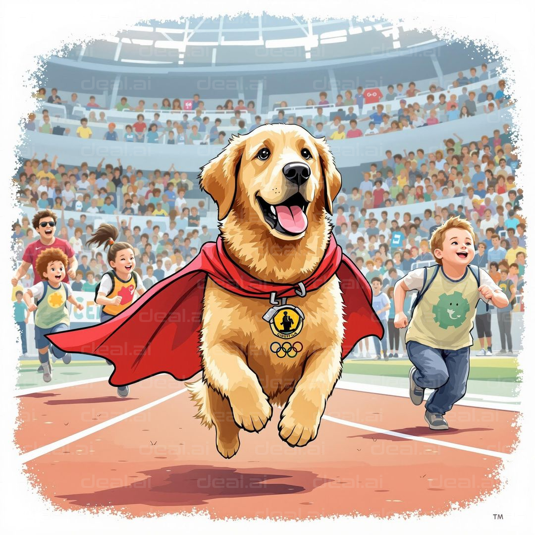 Heroic Dog Leads the Race
