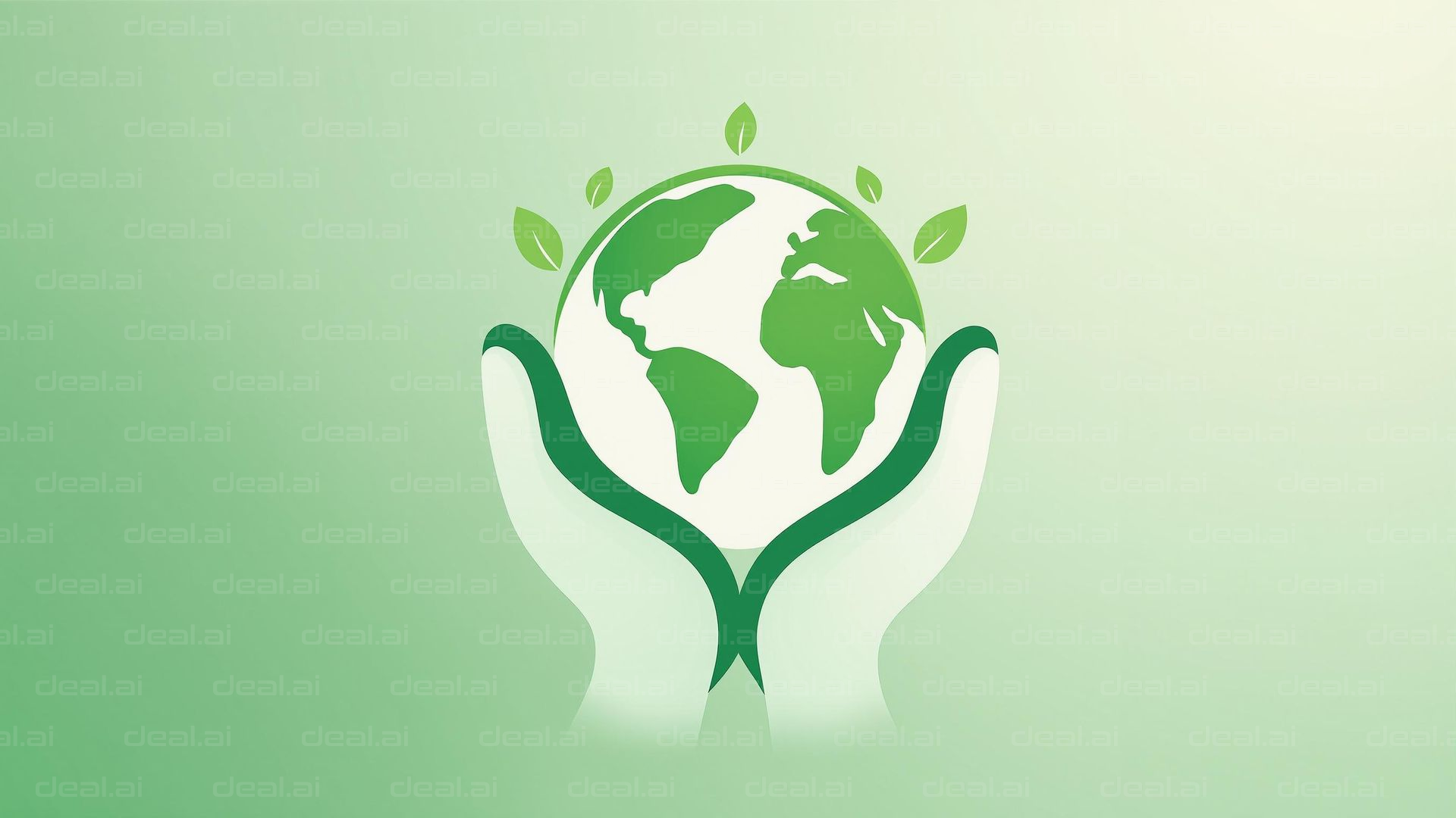 "Hands Holding Green Earth"