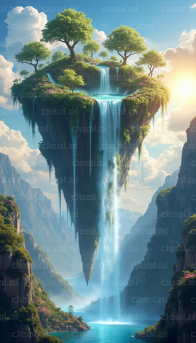 "Floating Island Waterfalls"