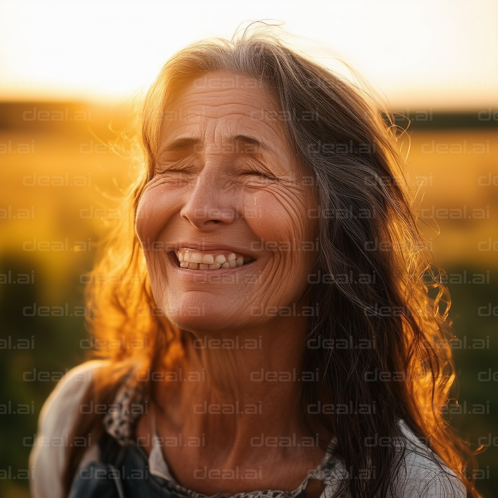 "Radiant Joy in the Golden Hour"