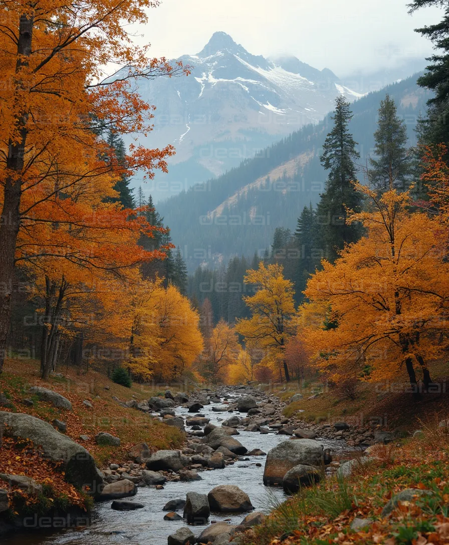 "Autumn Valley Stream"