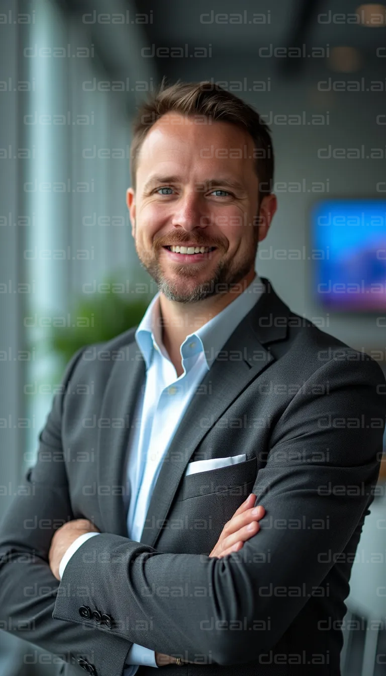 "Confident Business Professional Smiling"