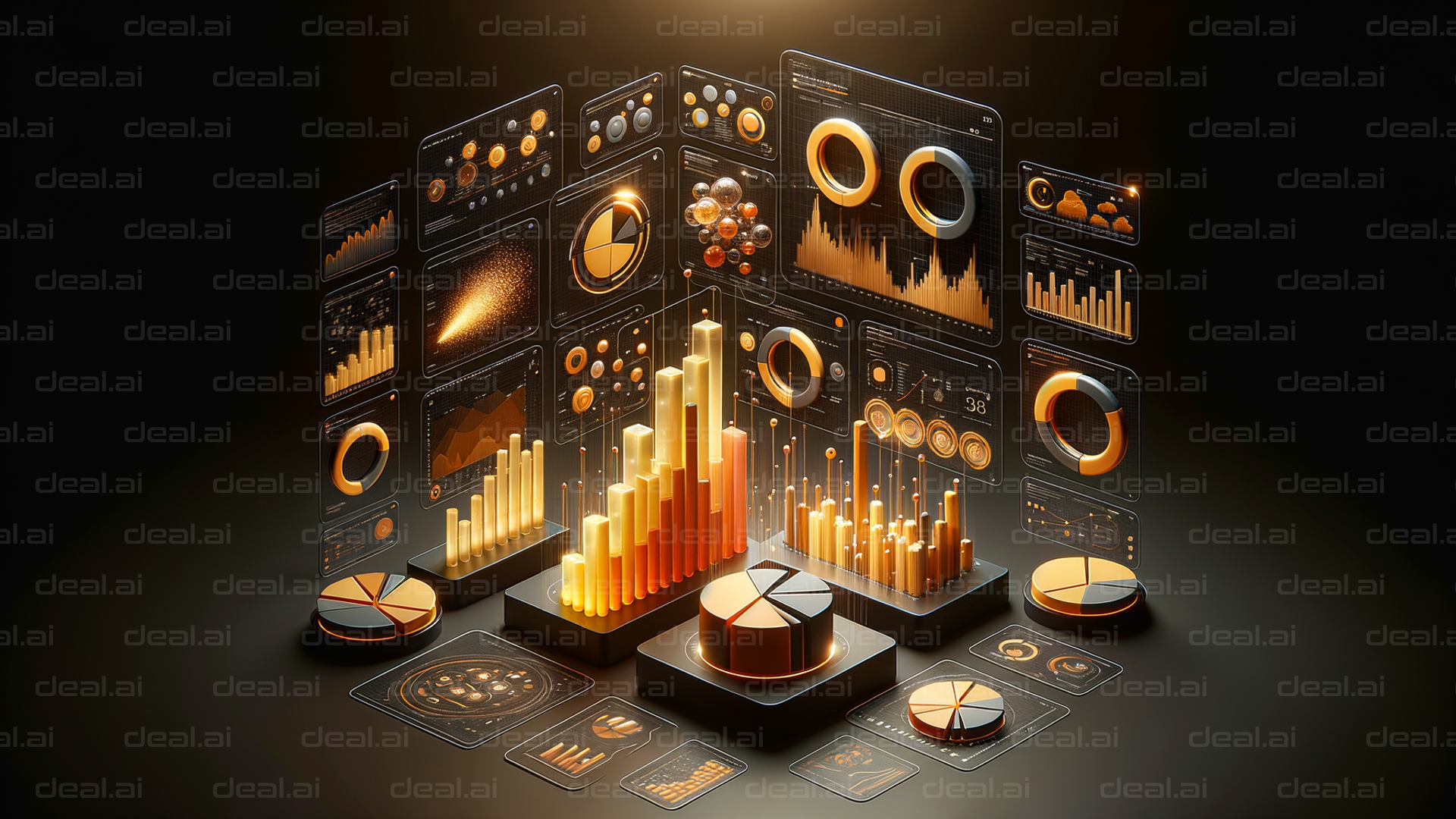 "Futuristic Data Visualization Dashboard"