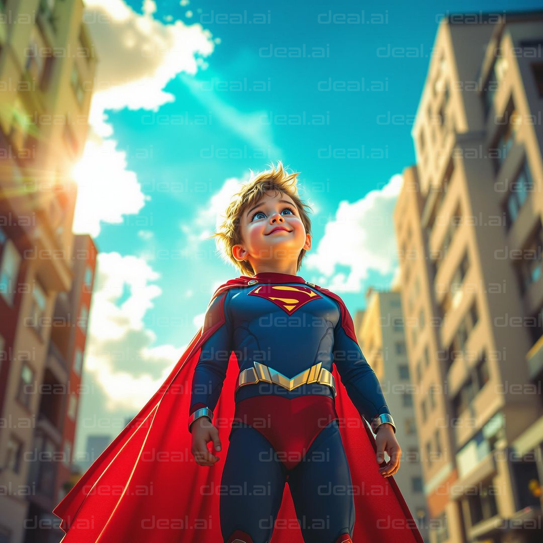 Little Hero in the City Sky