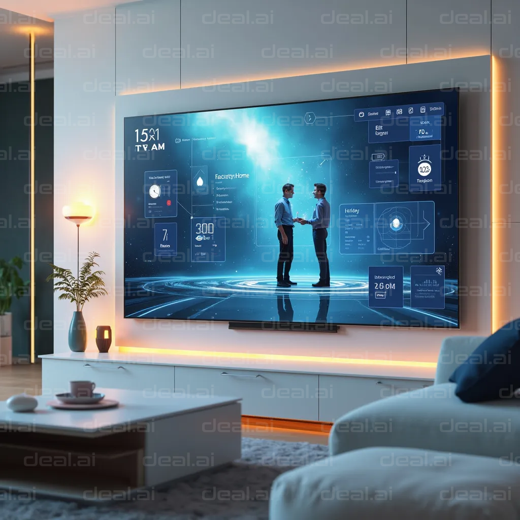 "Smart TV with Futuristic Interface"