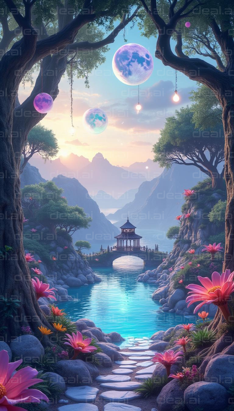 "Enchanting Dreamscape by the Water"