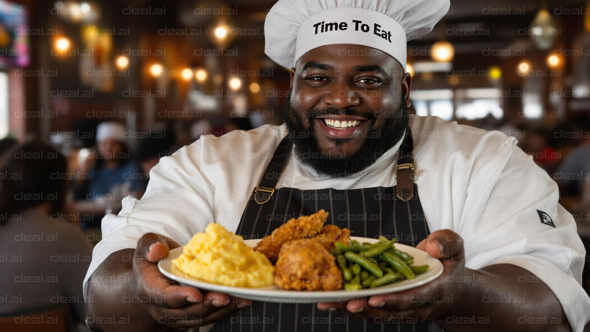 "Chef Presents a Delicious Meal"
