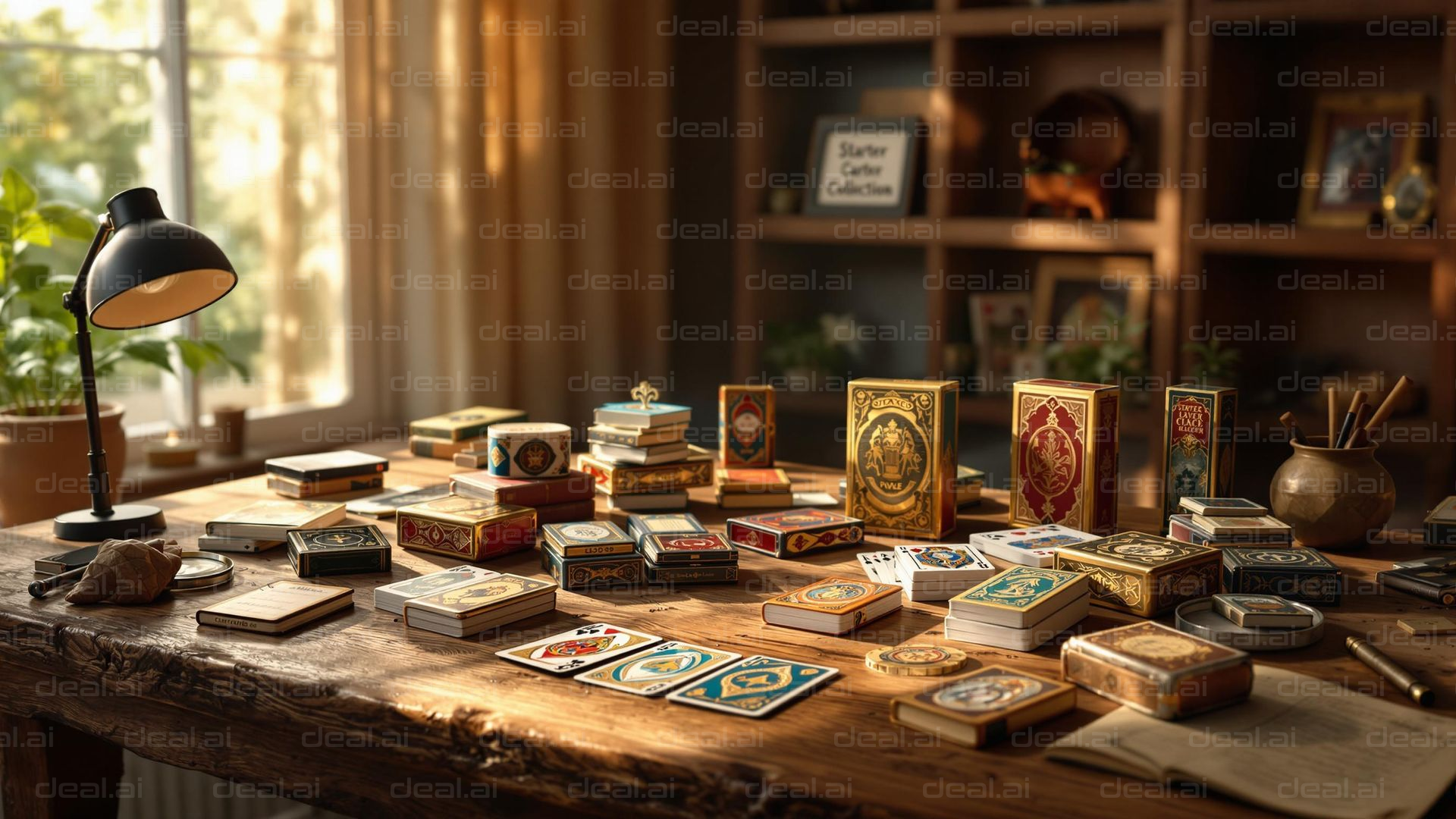 Vintage Card Collection Display