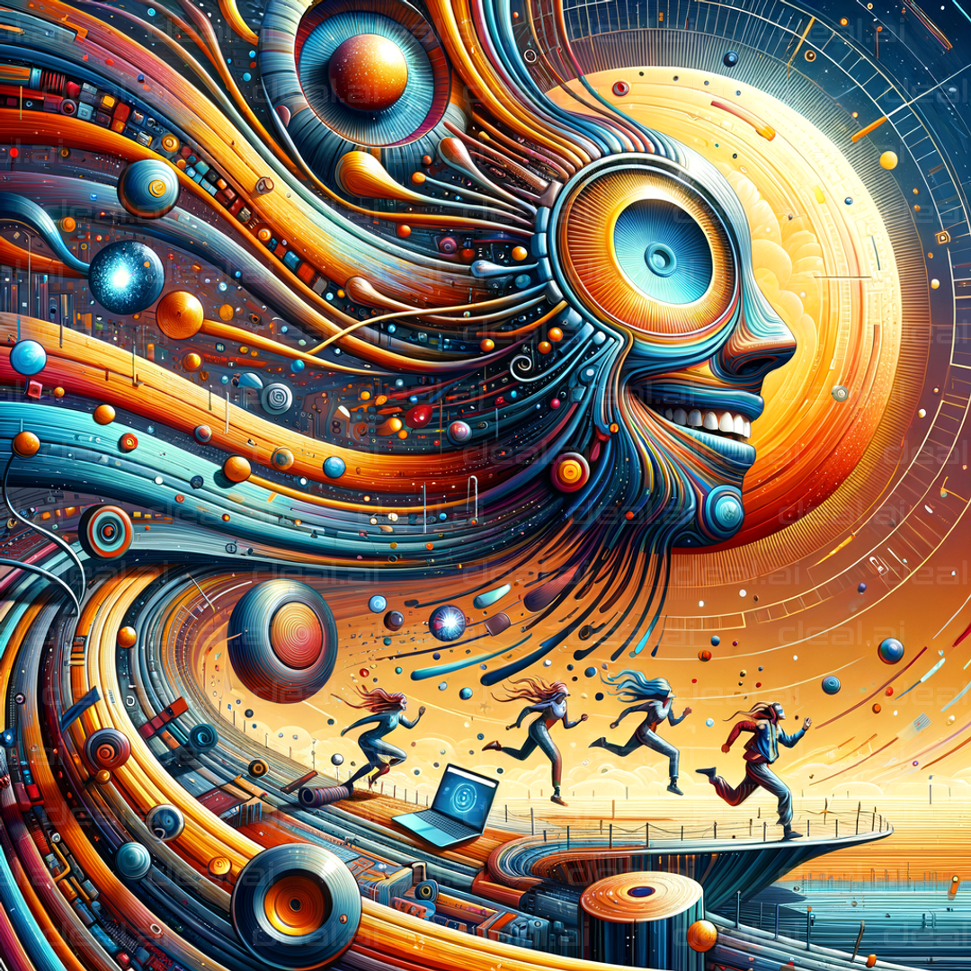 "Surreal Futuristic Dreamscape Adventure"