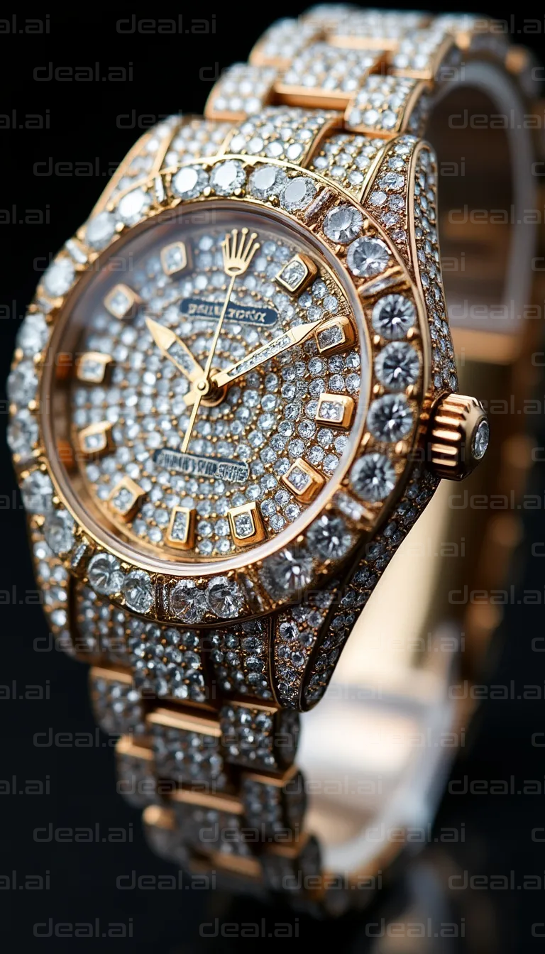 Luxurious Diamond-Studded Watch