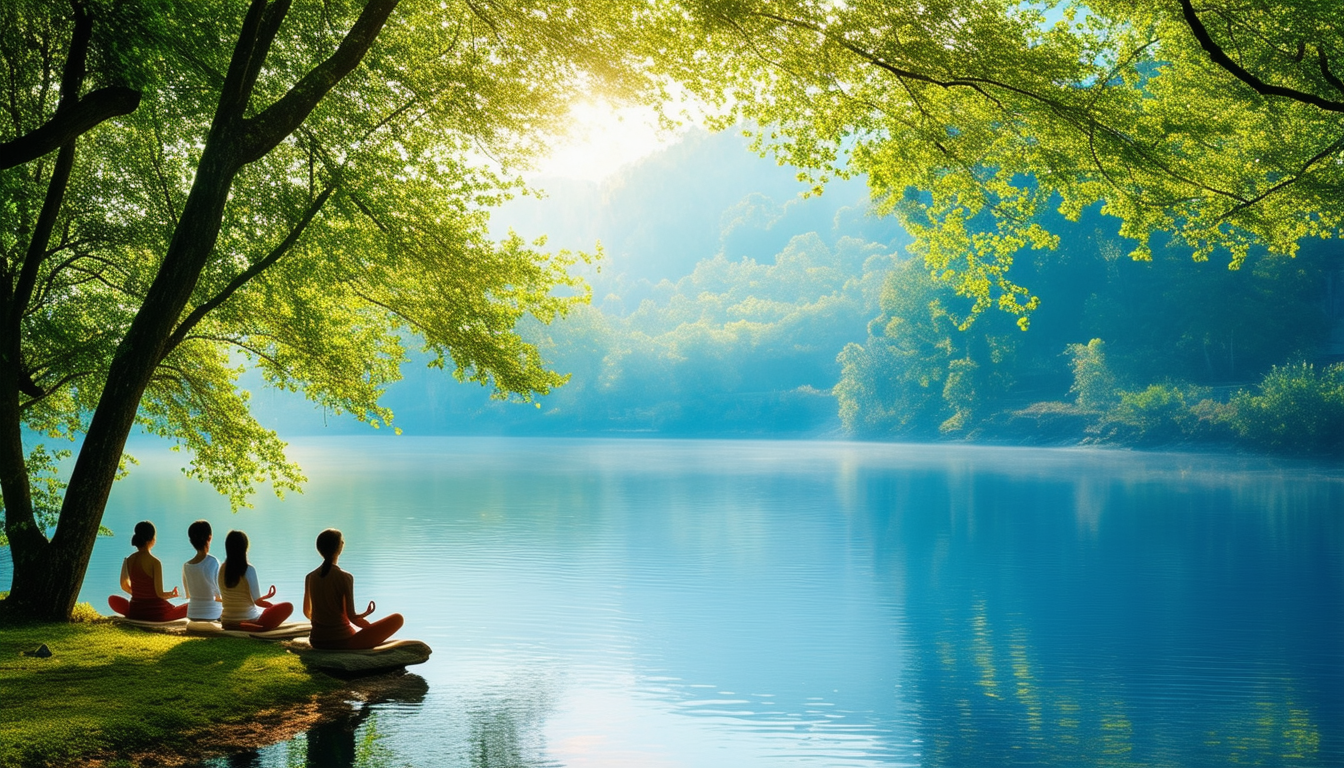 Meditation by the Tranquil Lake