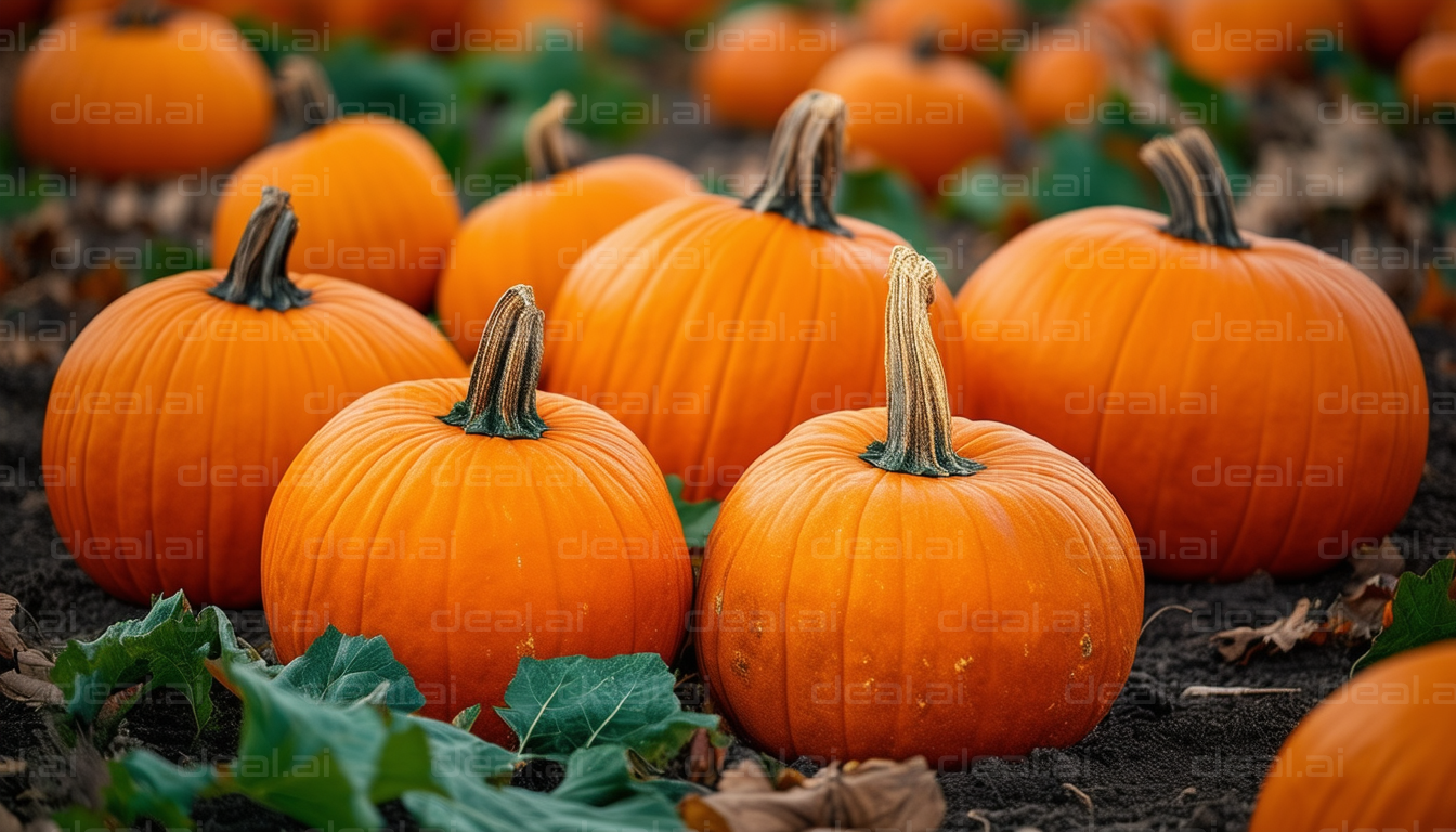 Pumpkin Patch in Autumn