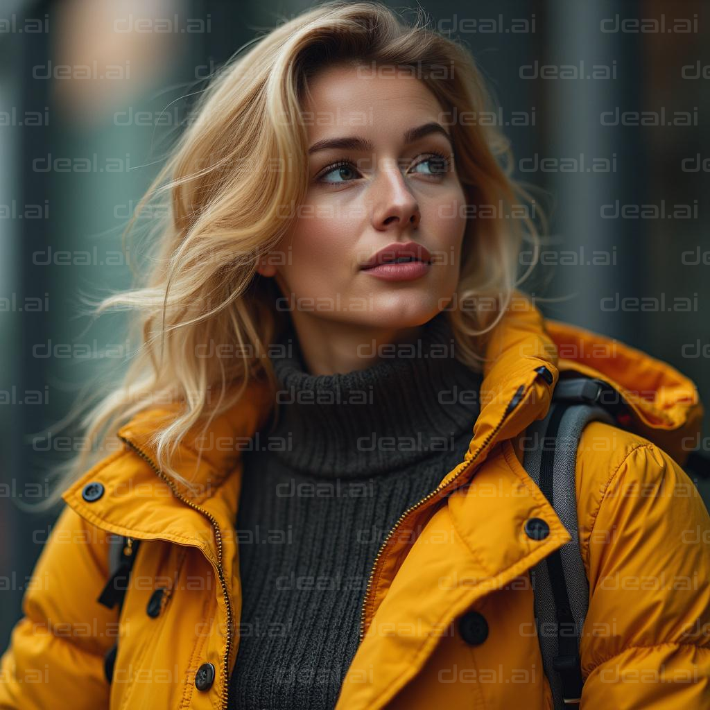 "Chic in Yellow Jacket"