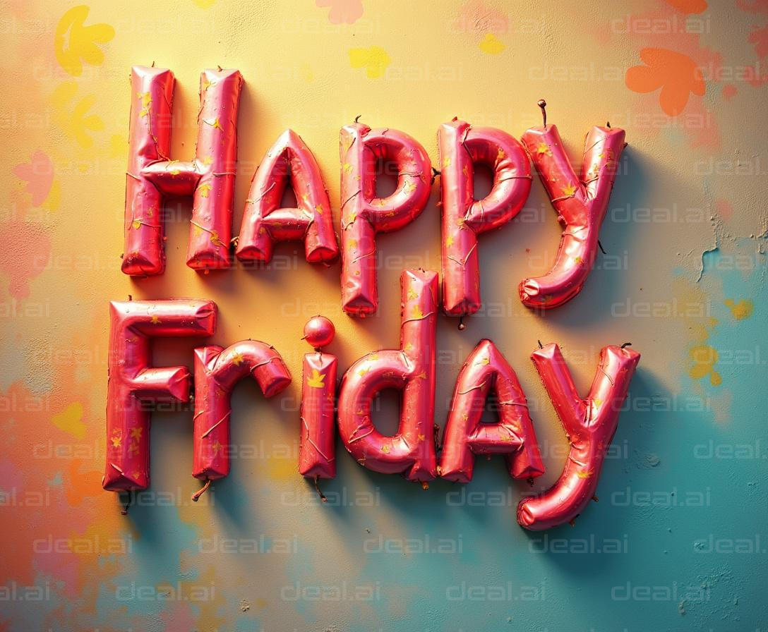 "Celebrating Friday with Joyful Balloons"