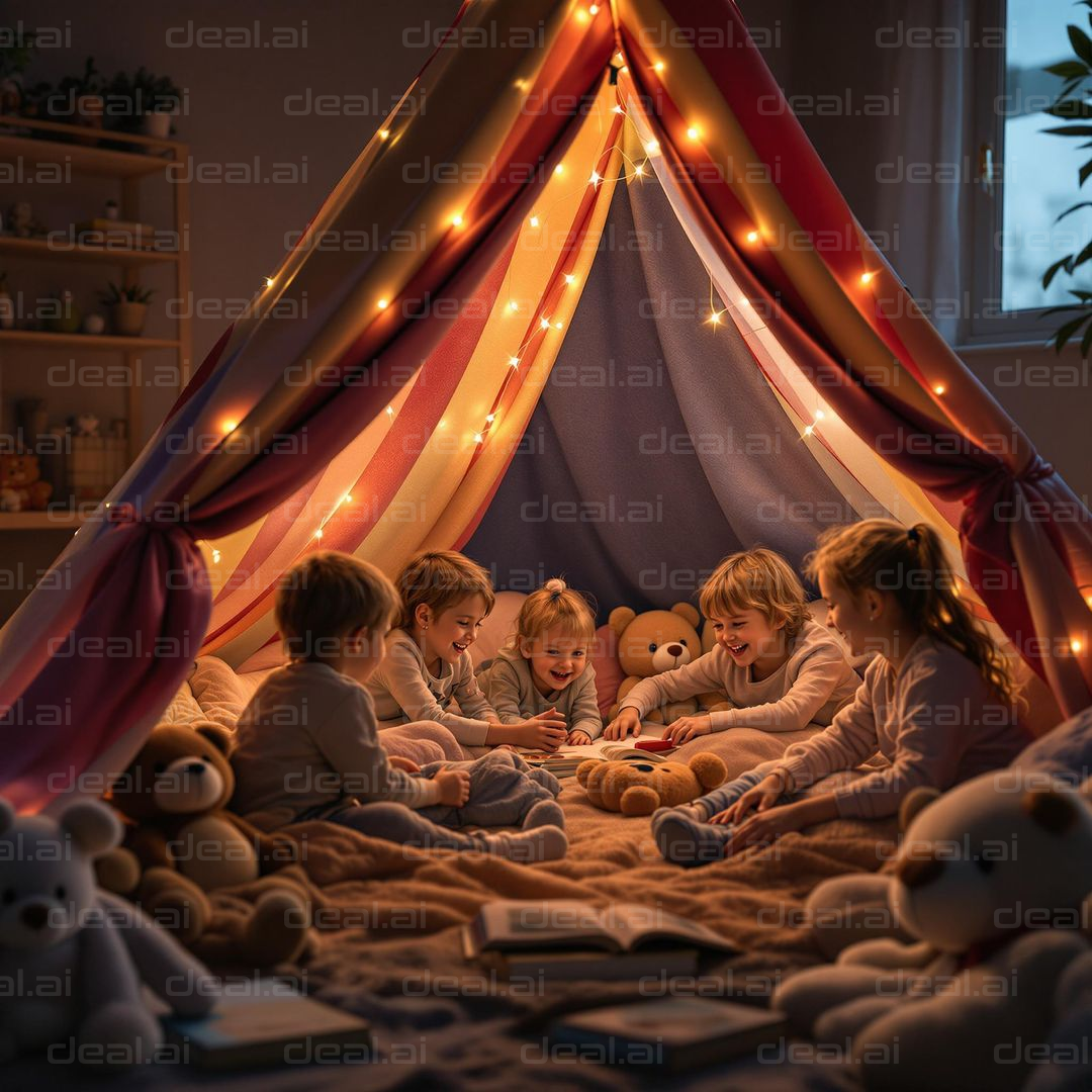 Cozy Kids' Indoor Camping Adventure