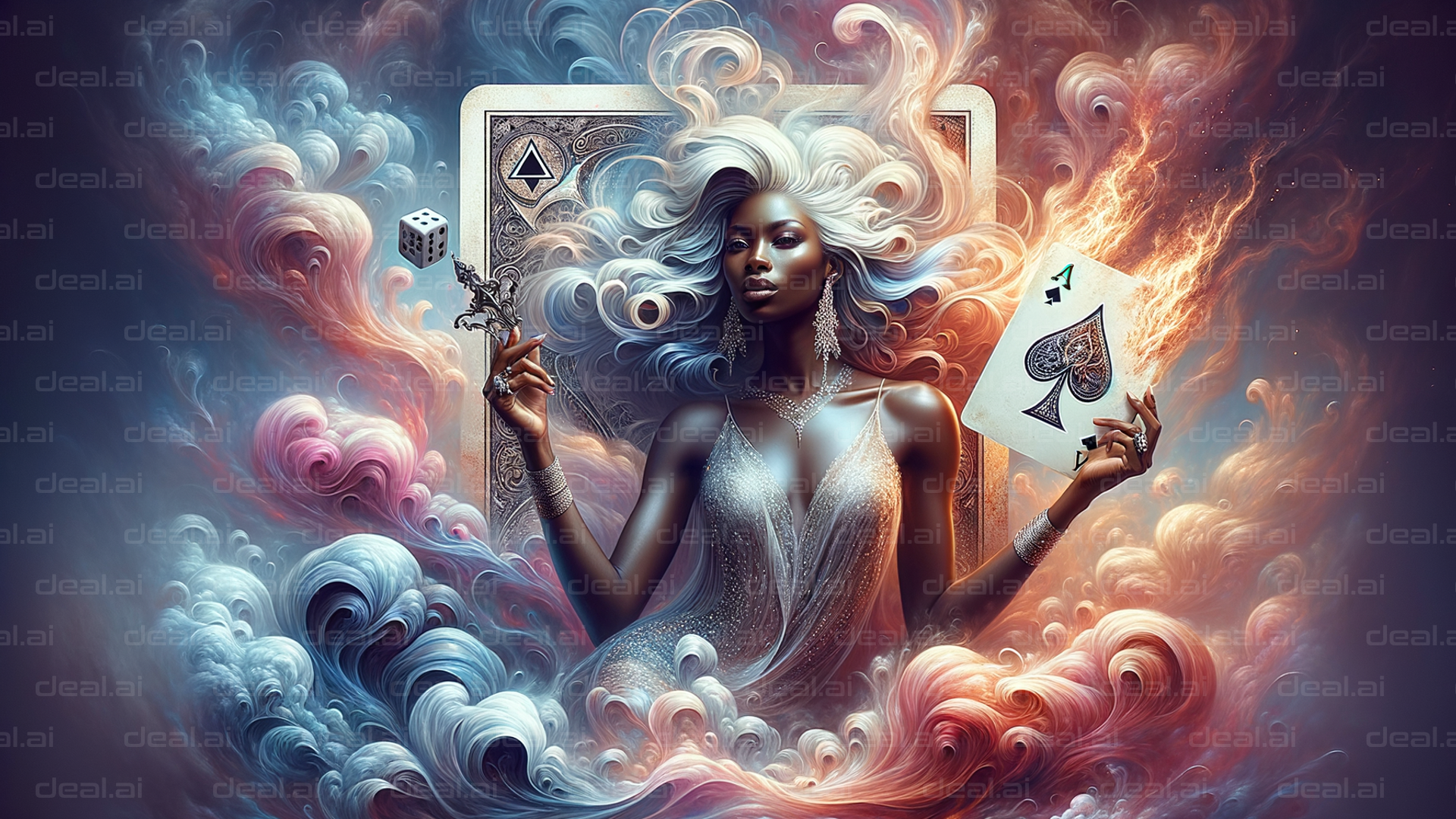 "Enchanted Card Sorceress"