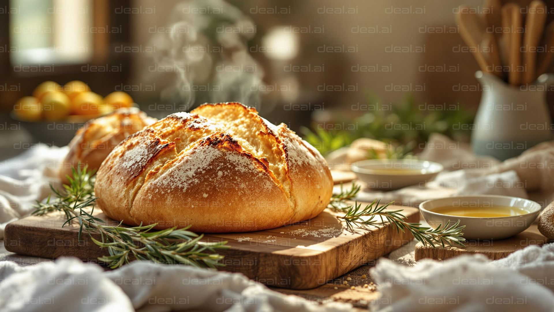"Freshly Baked Artisan Bread"