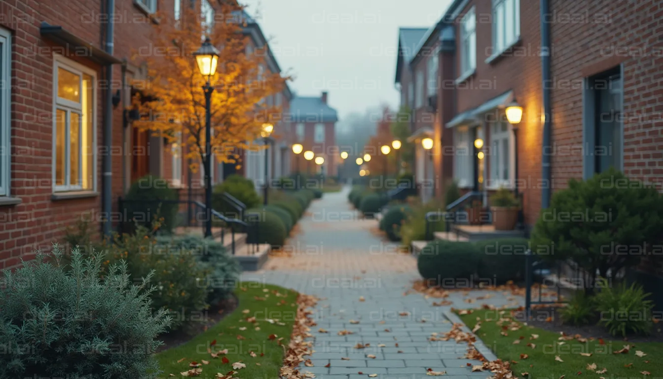 "Peaceful Evening in a Cozy Neighborhood"