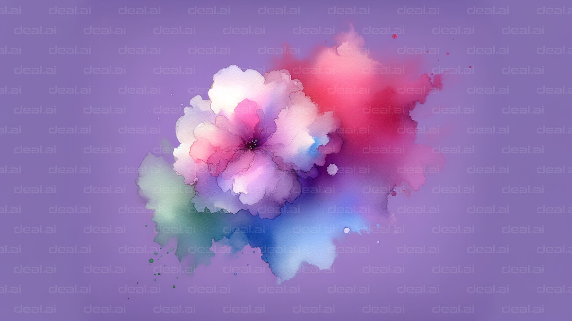 "Abstract Blossoms on Purple Canvas"