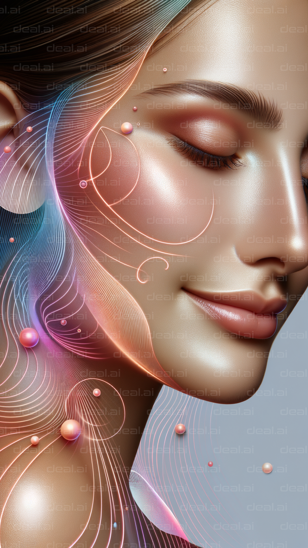 "Digital Beauty: Radiant Elegance"