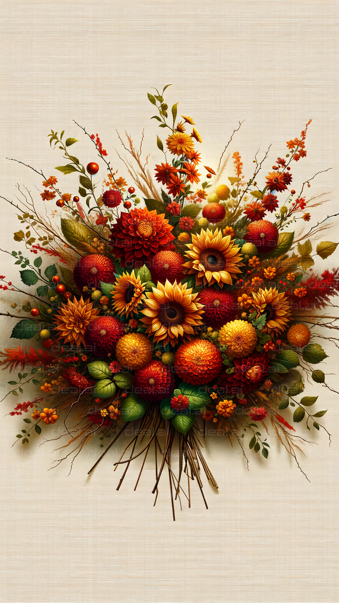 Autumn Floral Arrangement with Sunflowers