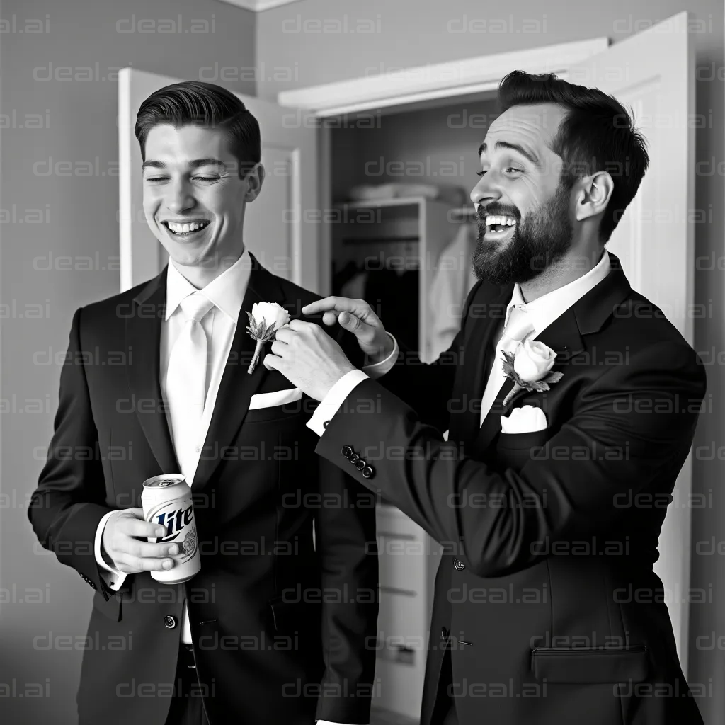 Groomsmen Preparing for the Wedding