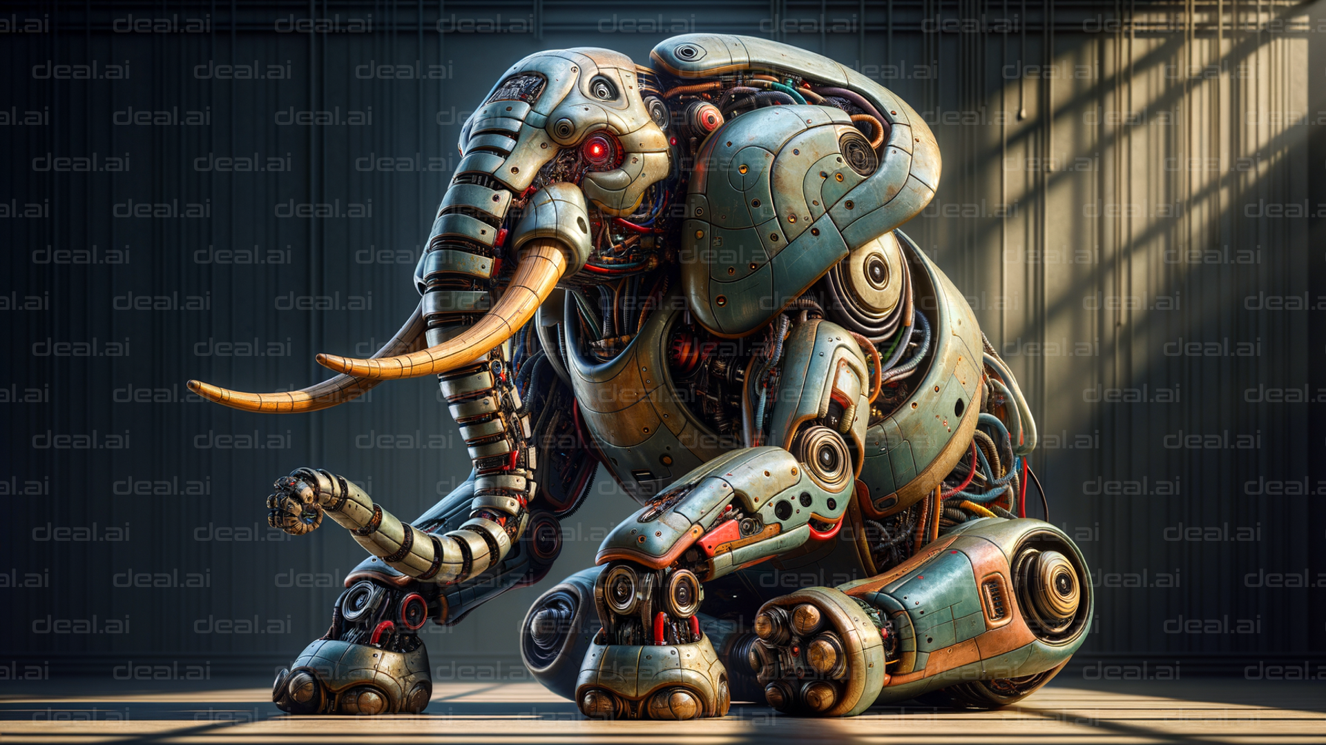 "Futuristic Robotic Elephant Design"