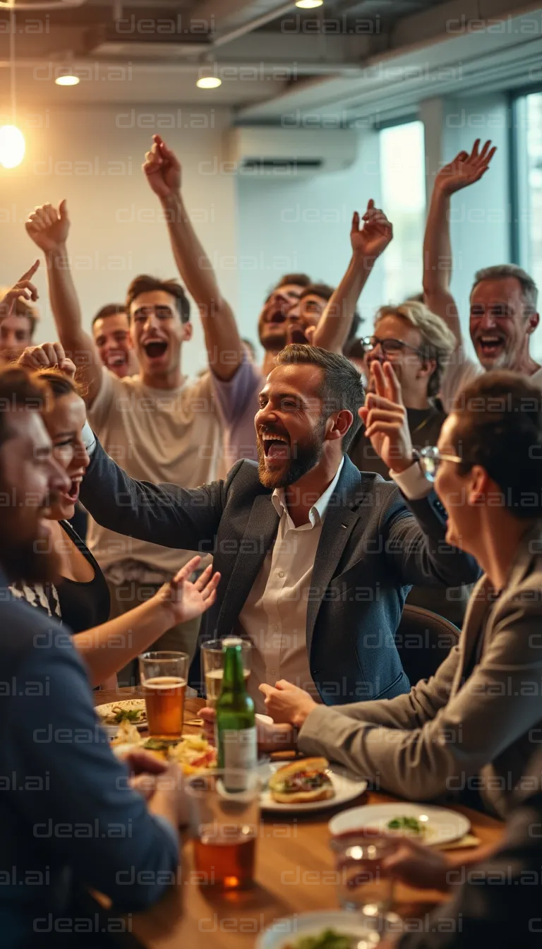 Celebration at the Office Party