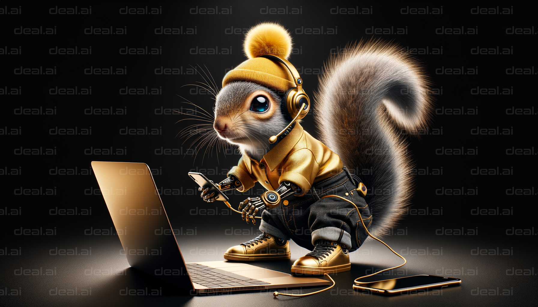 Tech Savvy Squirrel in Style