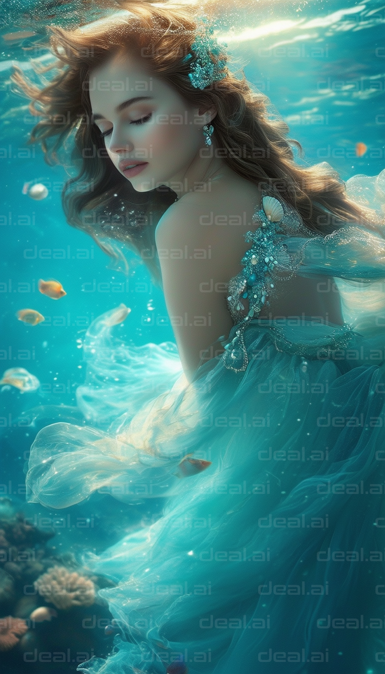 "Underwater Radiance of Graceful Beauty"