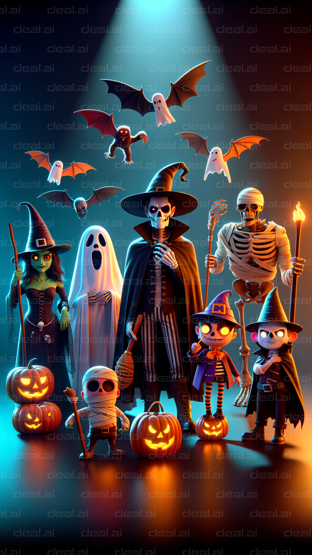 "Spooky Halloween Characters Assemble"