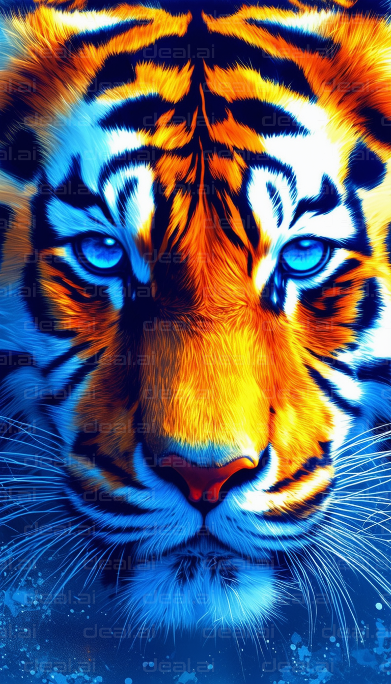 Glowing Tiger Portrait