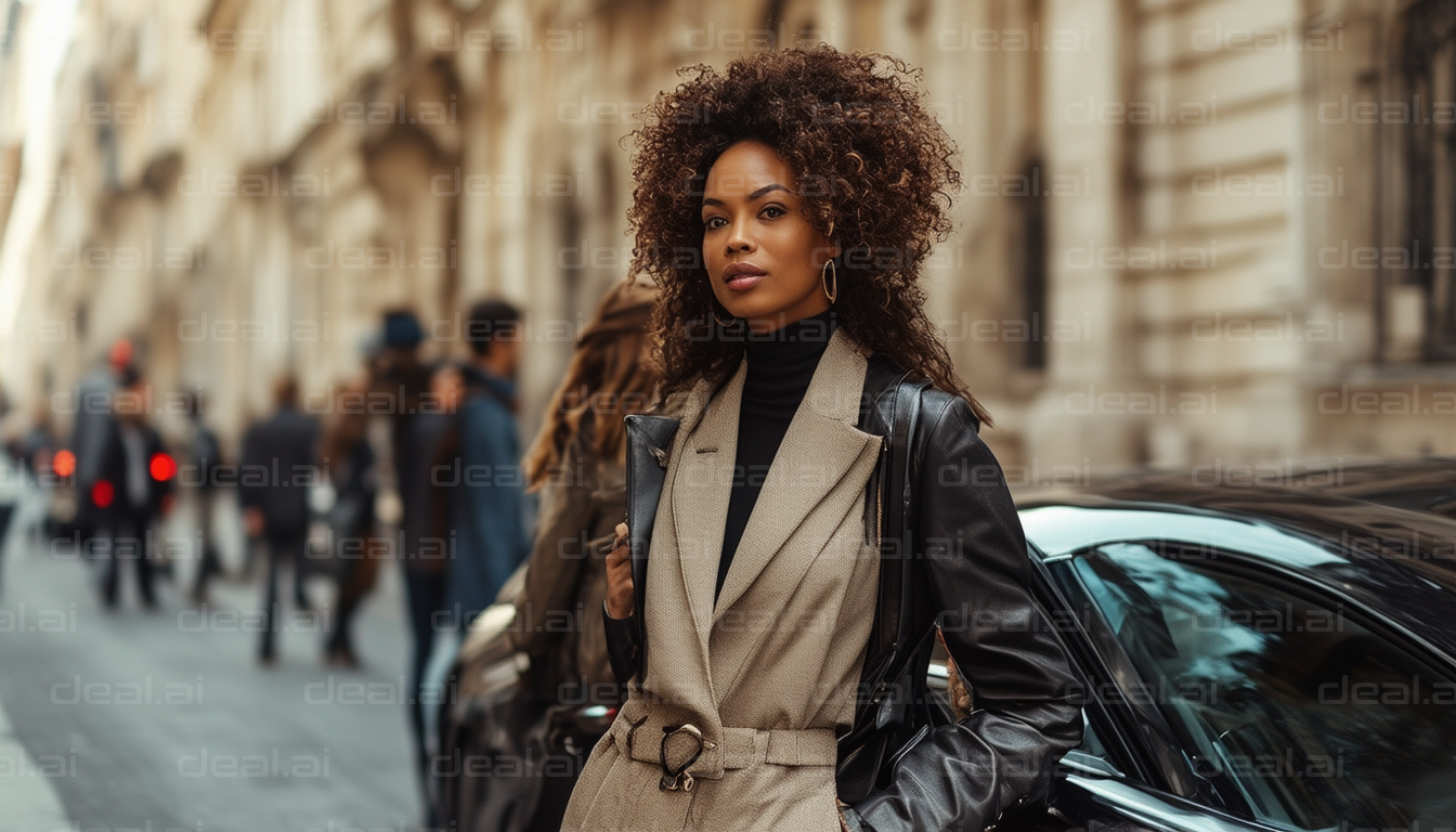 Elegant Woman in Urban Setting
