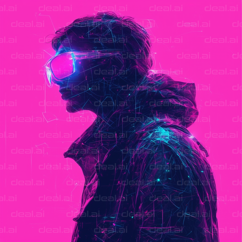 "Futuristic Neon Cyberpunk Visor"